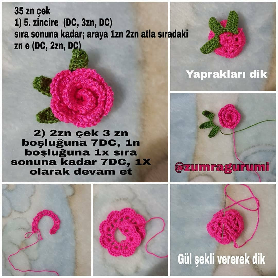 Duru Bebek Taç: Şirin Gül Motifli Örgü Tarifi