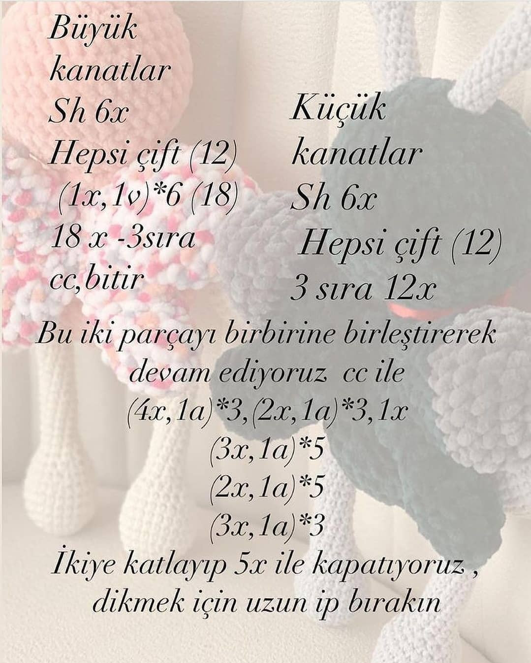 El yapımı Kelebek Amigurumi Örnekleri