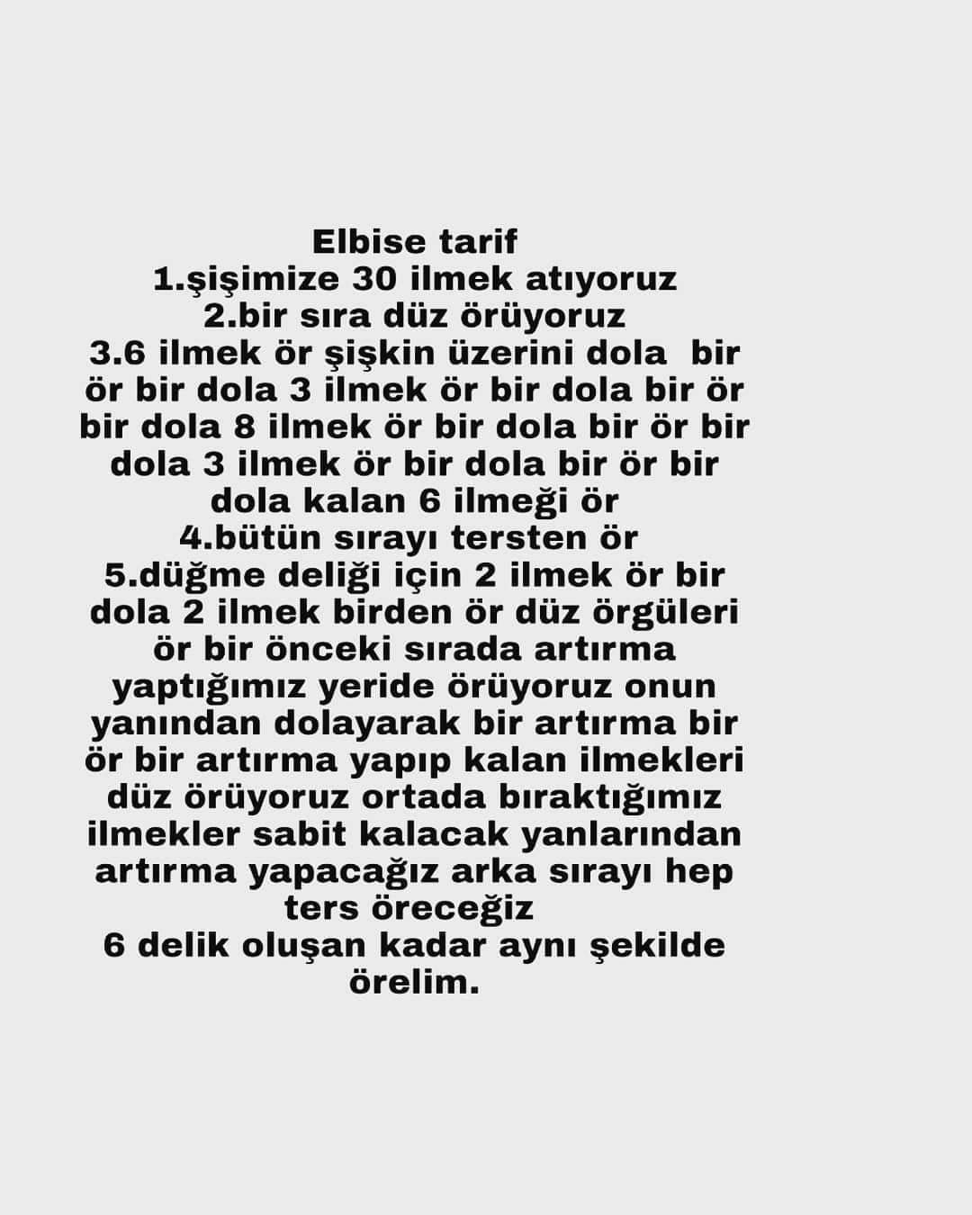 Elbise modeli şeması: Minyatür örgü elbise tarifi