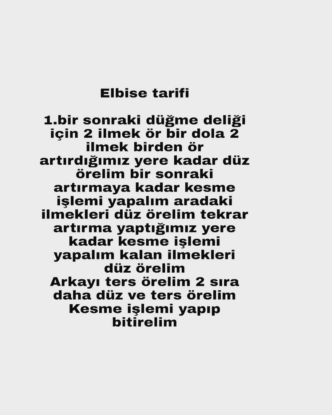 Elbise modeli şeması: Minyatür örgü elbise tarifi