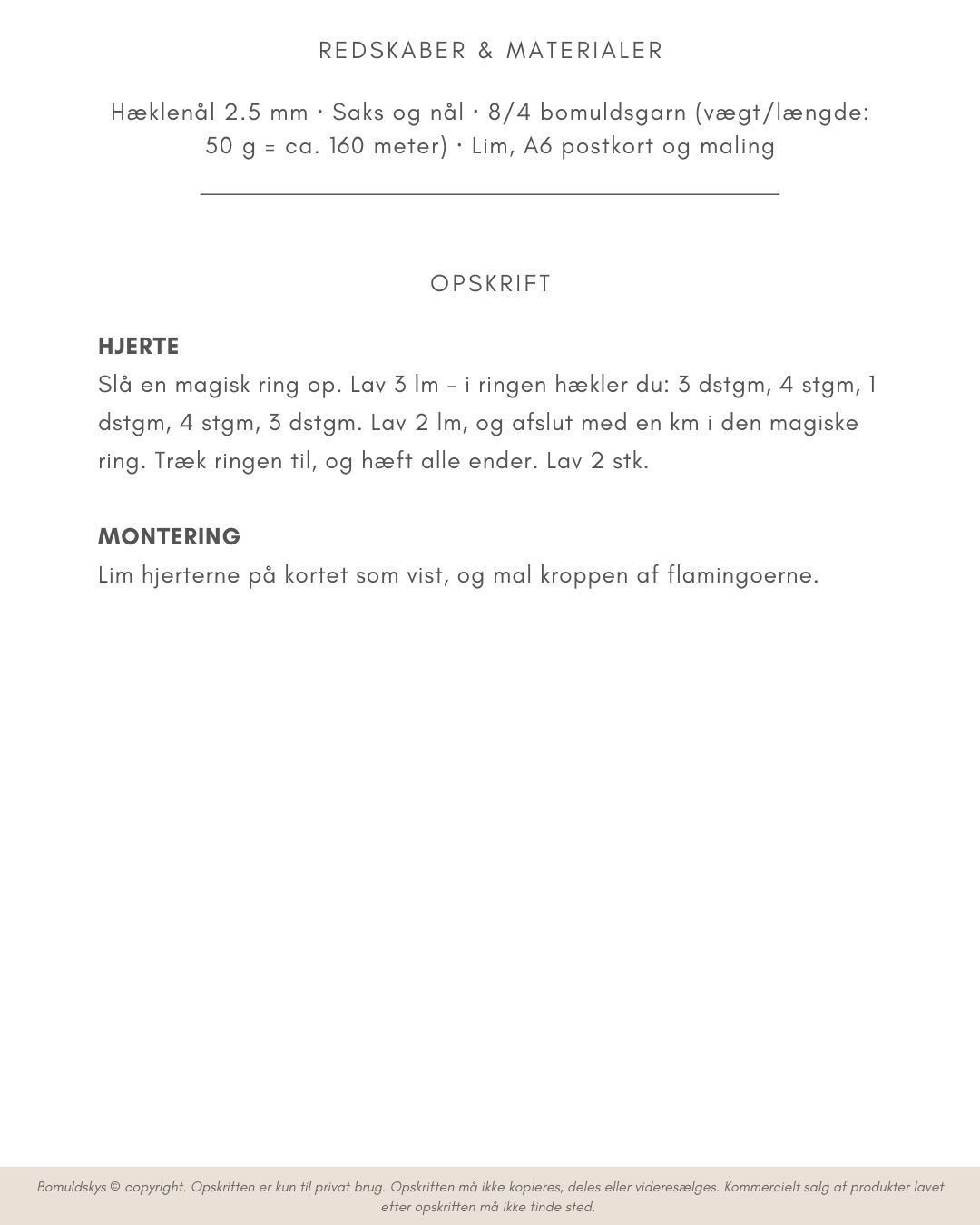 English: Crochet Heart Flamingo Pattern: Valentine's Day Craft