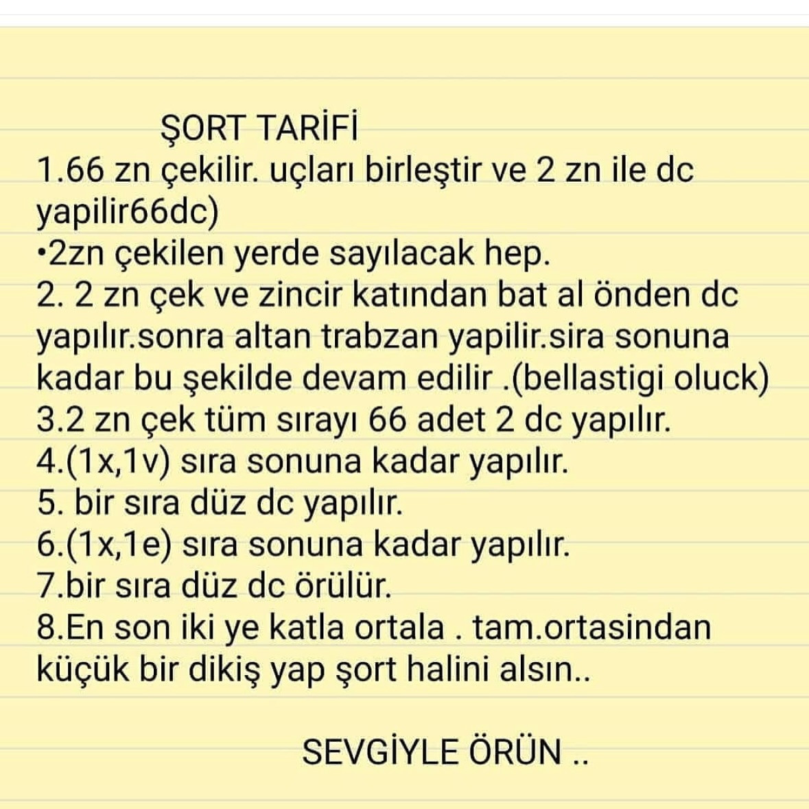 ESTİVA BEBEK ÖRNEĞİ TAM TALİMAT