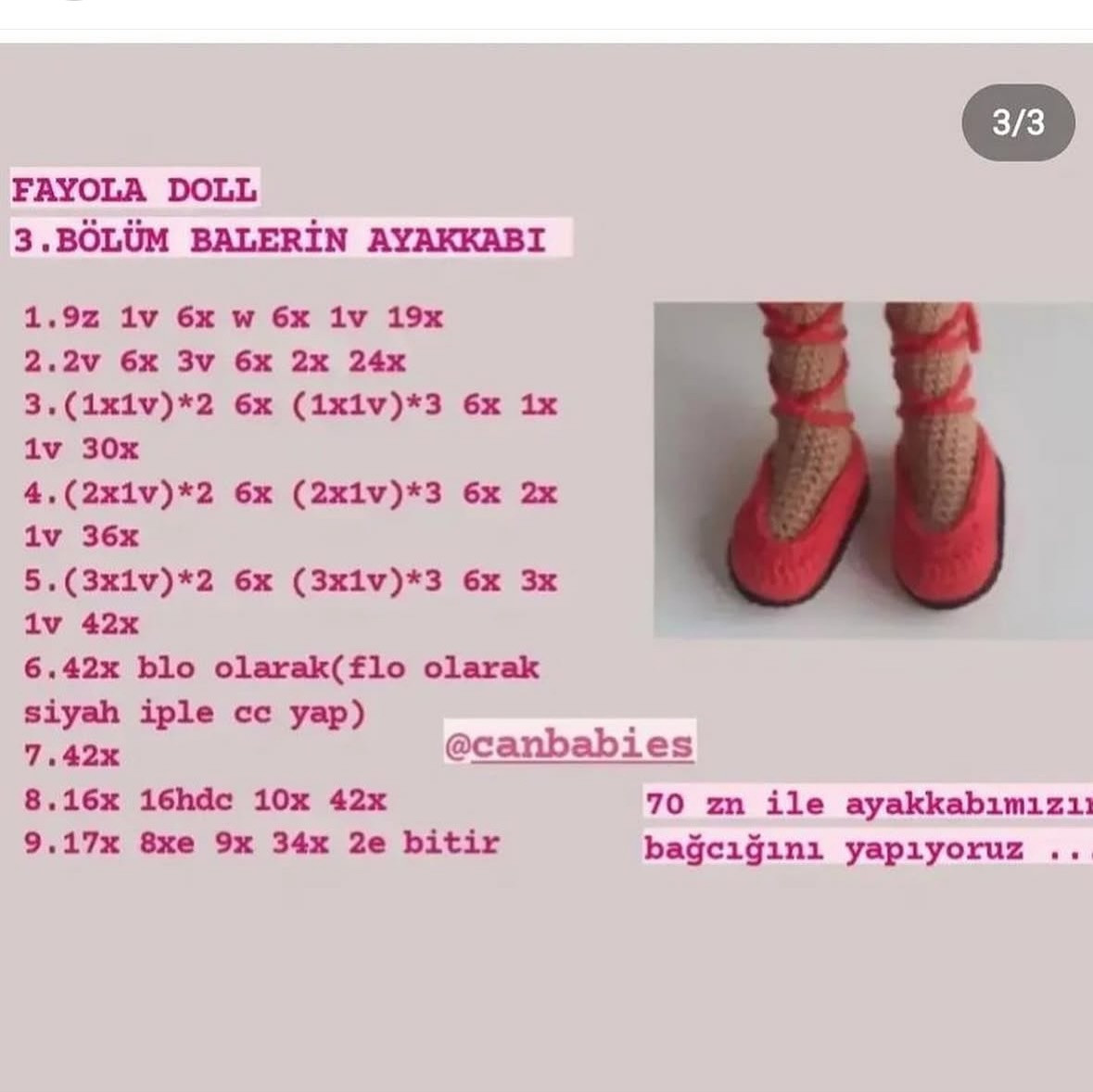 Fayola Bebek Amigurumi Şeması