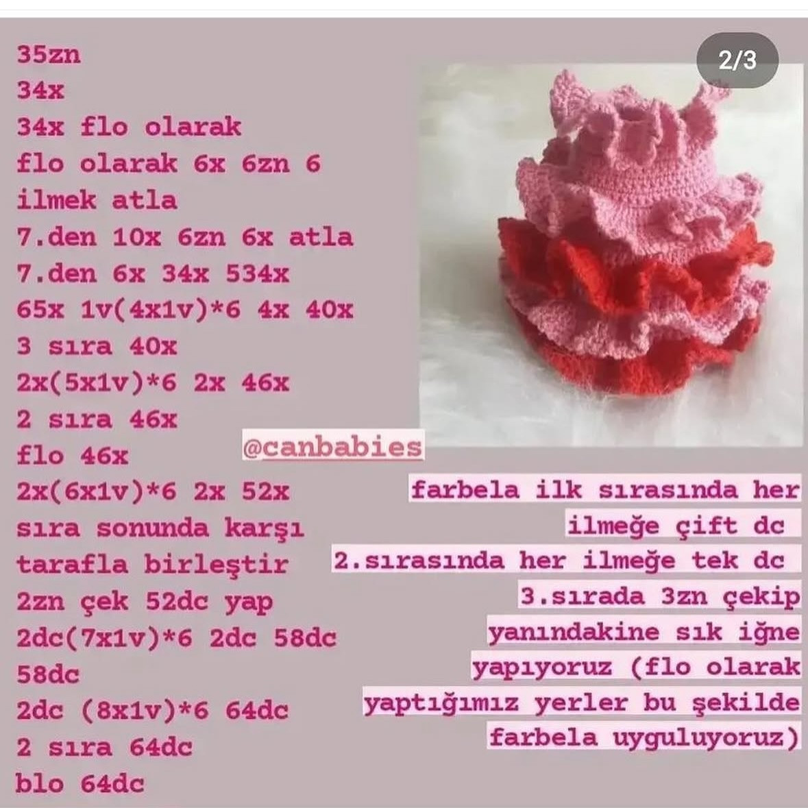 Fayola Bebek Amigurumi Şeması