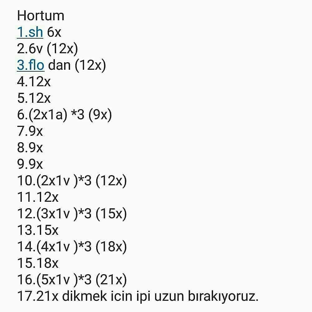 Fil Çıngırak Amigurumi Tarifi