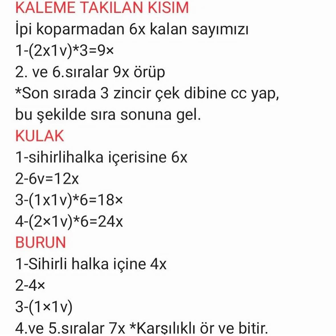 Fil Kalem Başlığı Tığ İşi Tarifi