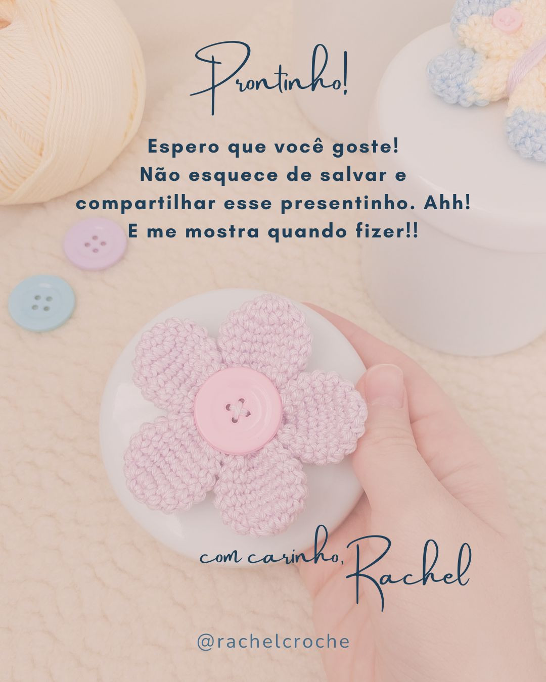 Florzinha e Borboleta: Gráfico de Crochê Grátis