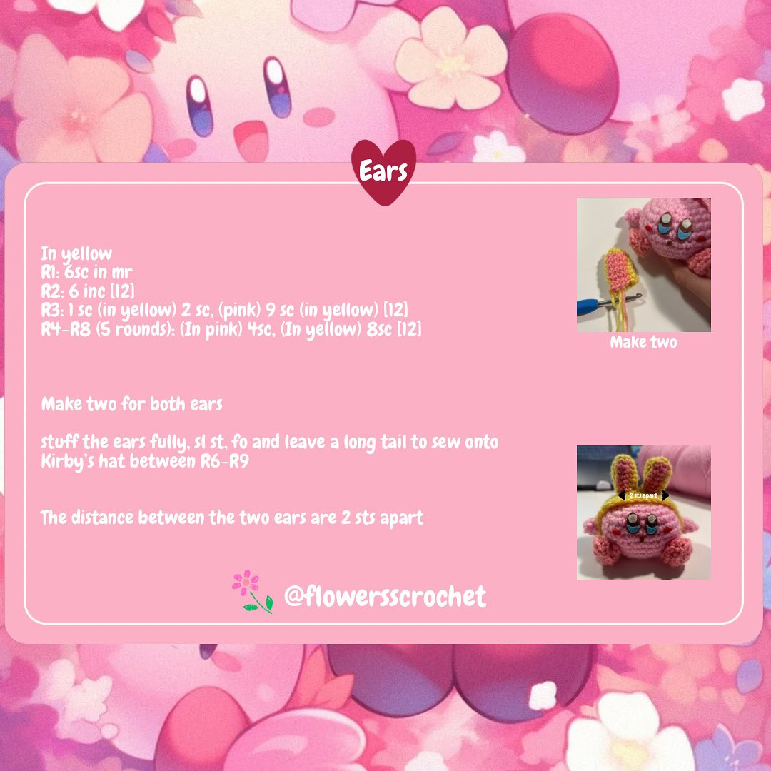 ❣️Free Bunny Kirby Pattern out now❣️ <(˶ᵔᵕᵔ˶)>