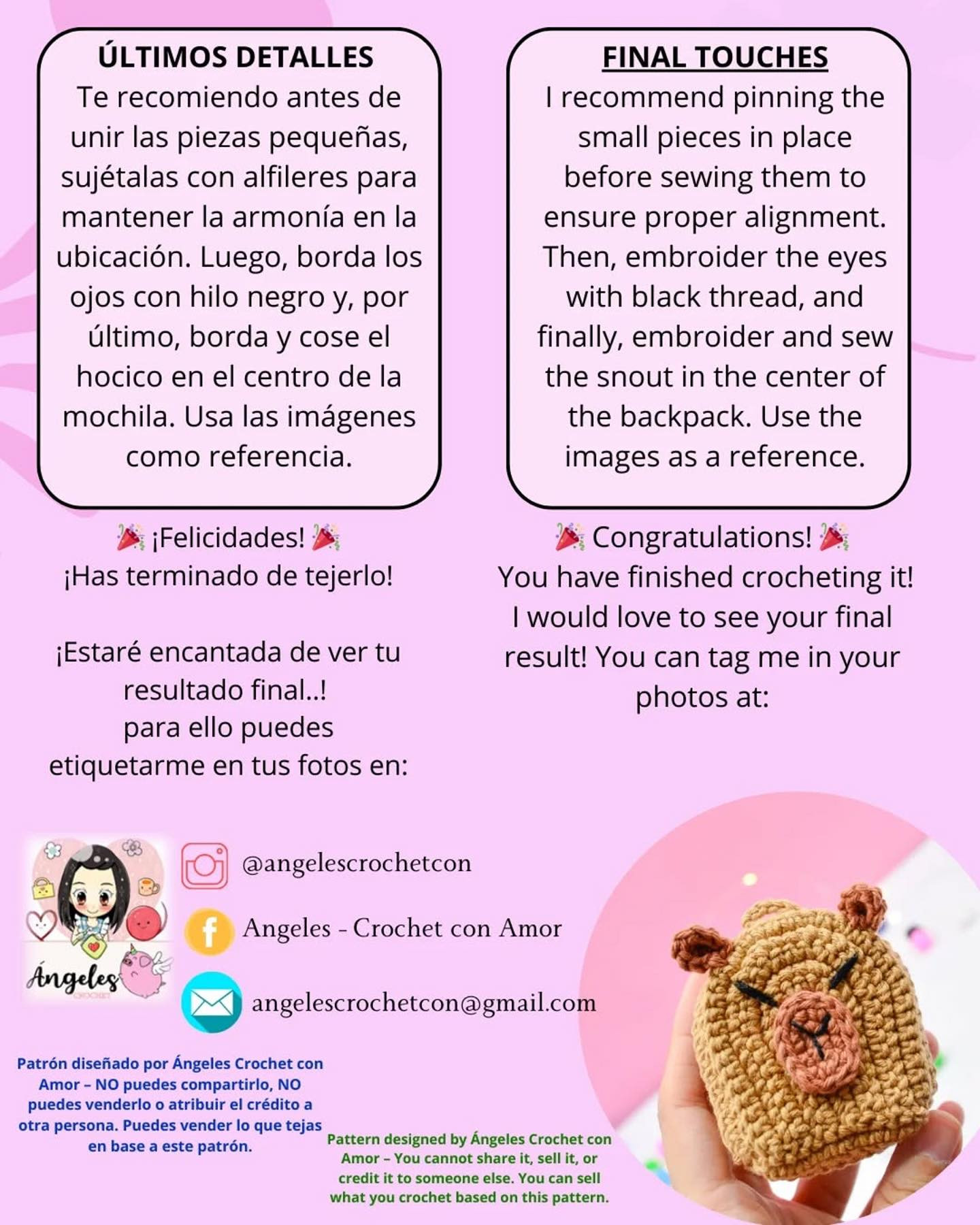 Free Capybara Carry Crochet Pattern