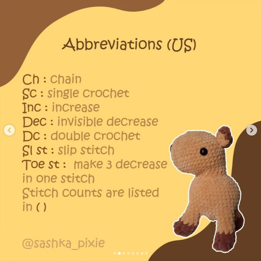 Free Capybara Crochet Pattern