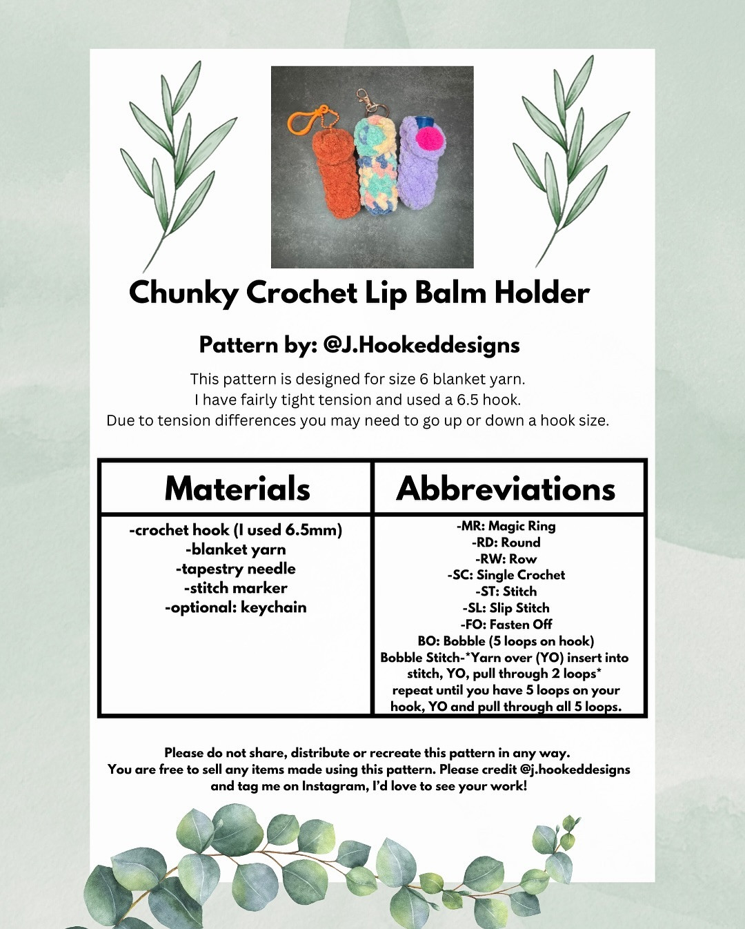 Free Chunky Crochet Lip Balm Holder Pattern