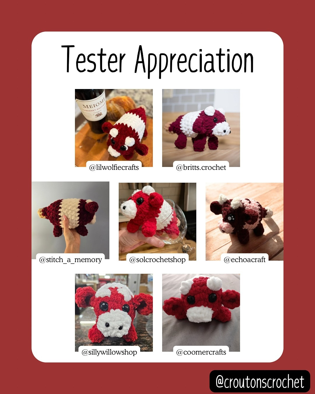 Free Cowbernet Sauvignon Crochet Pattern