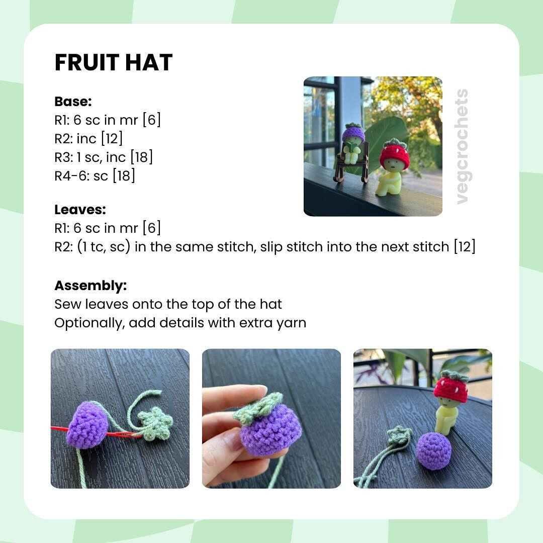 FREE Crochet Amigurumi Pattern: Adorable Little Hats