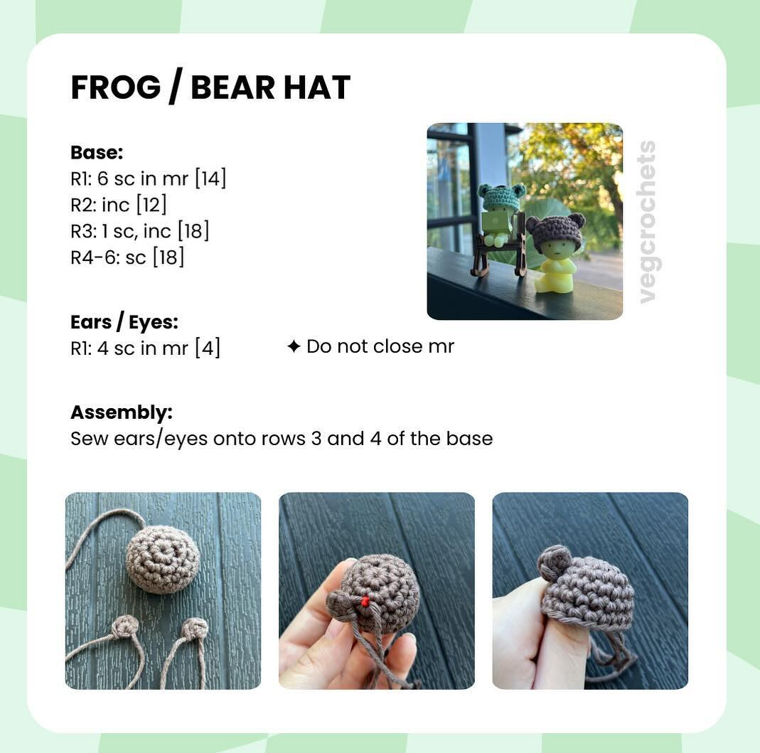 FREE Crochet Amigurumi Pattern: Adorable Little Hats