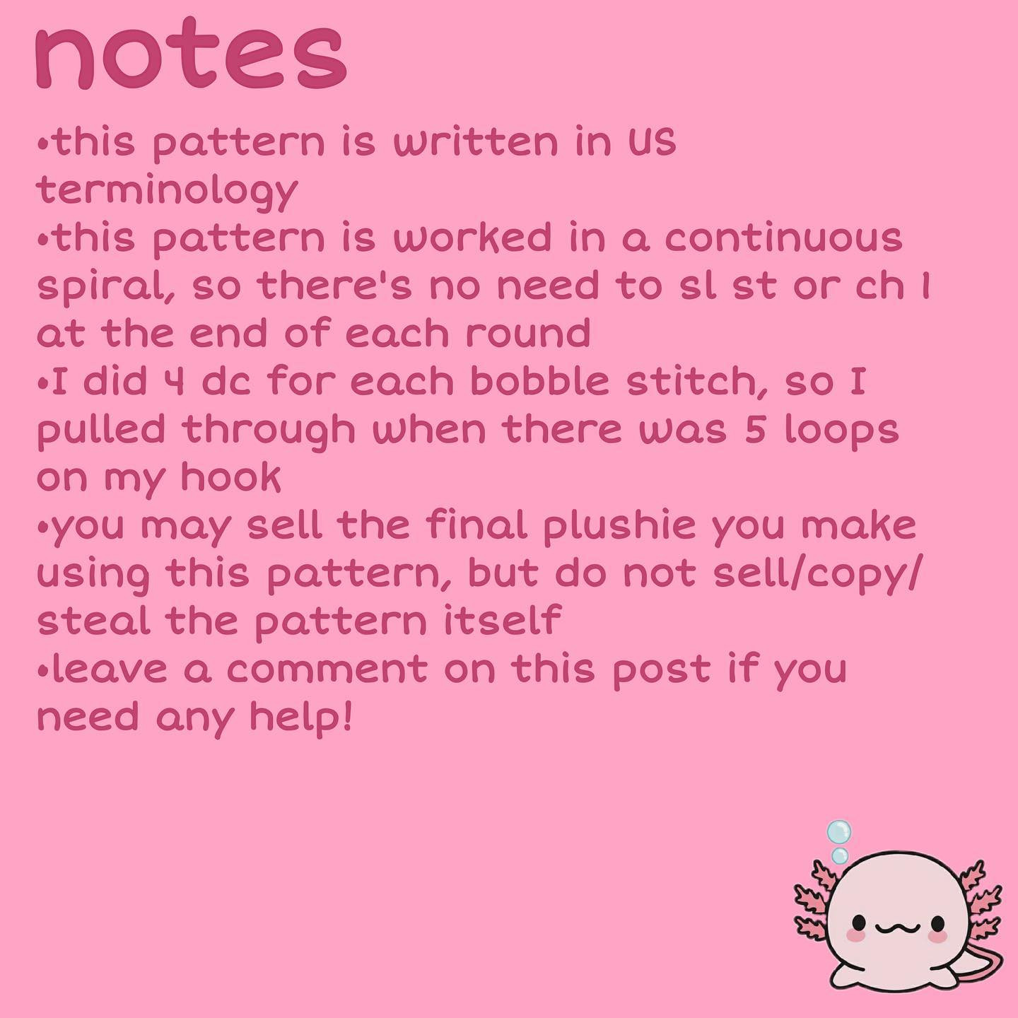 Free Crochet baby  Axolotl Pattern!