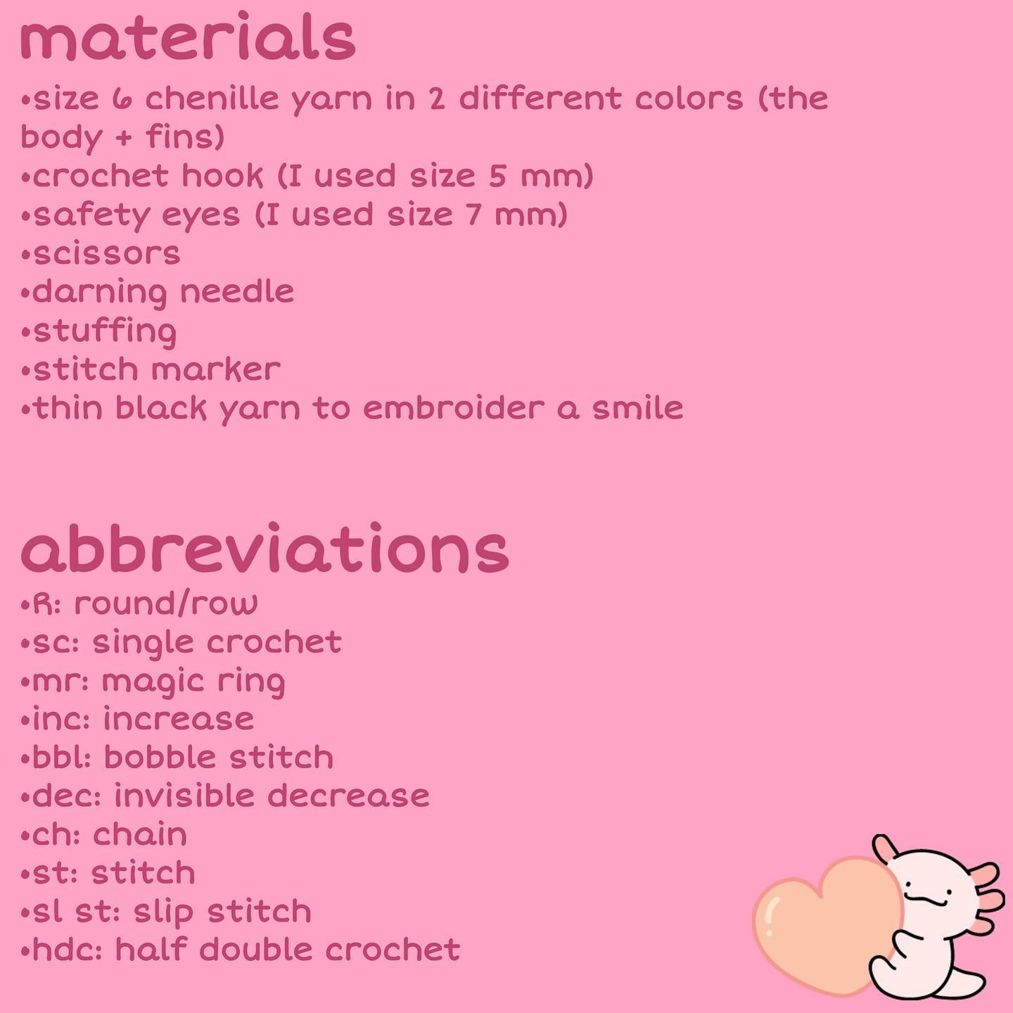 Free Crochet baby  Axolotl Pattern!