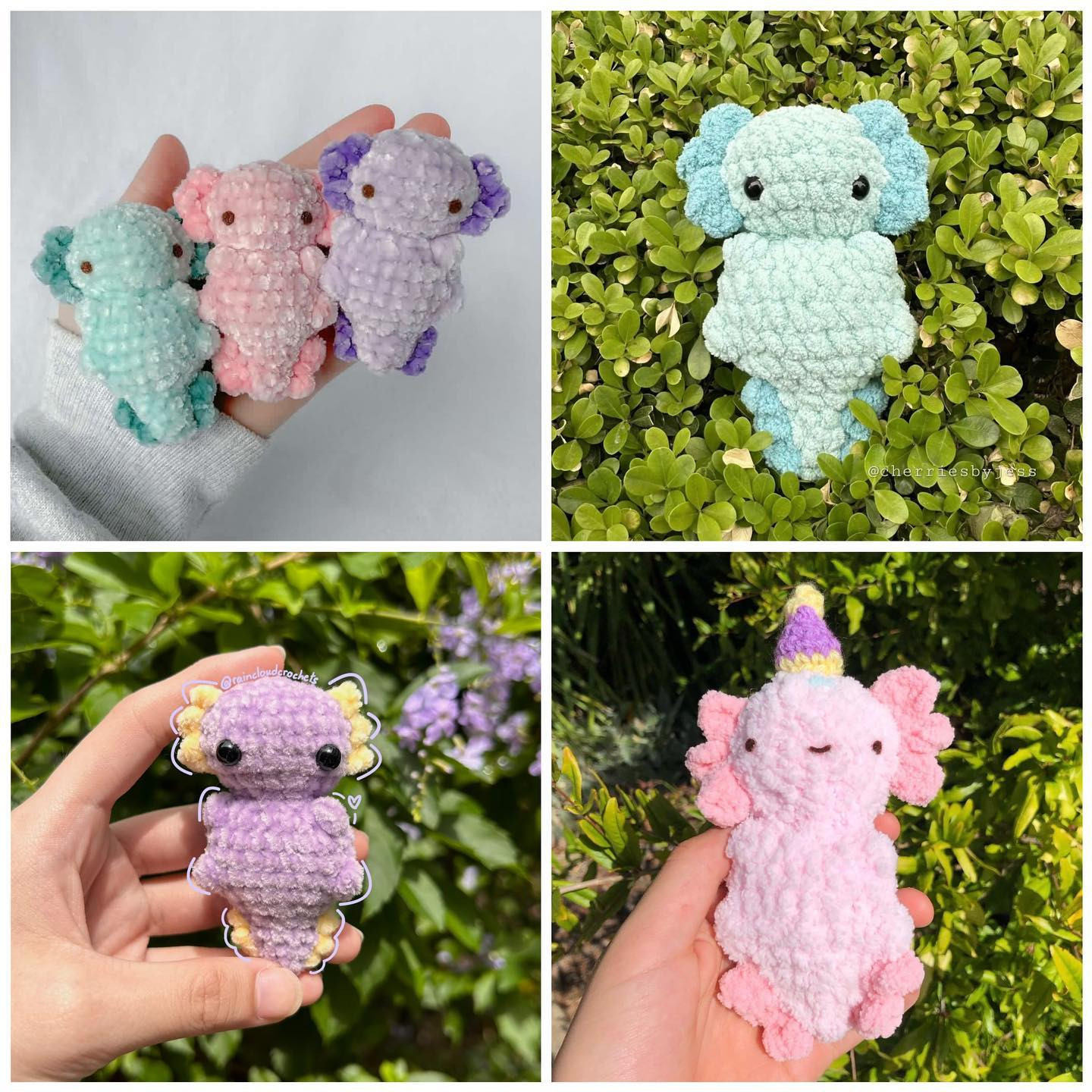 Free Crochet baby  Axolotl Pattern!