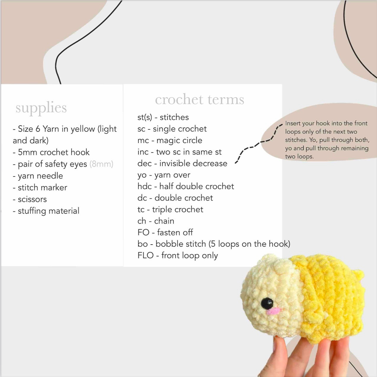 Free Crochet Banamster Pattern: No-Sew Amigurumi