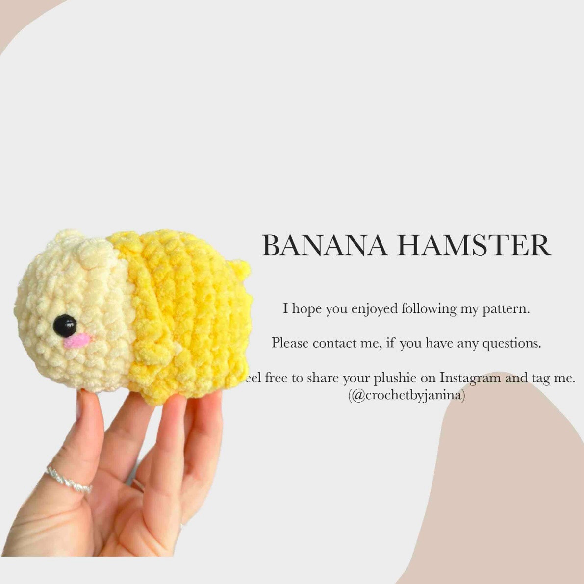 Free Crochet Banamster Pattern: No-Sew Amigurumi
