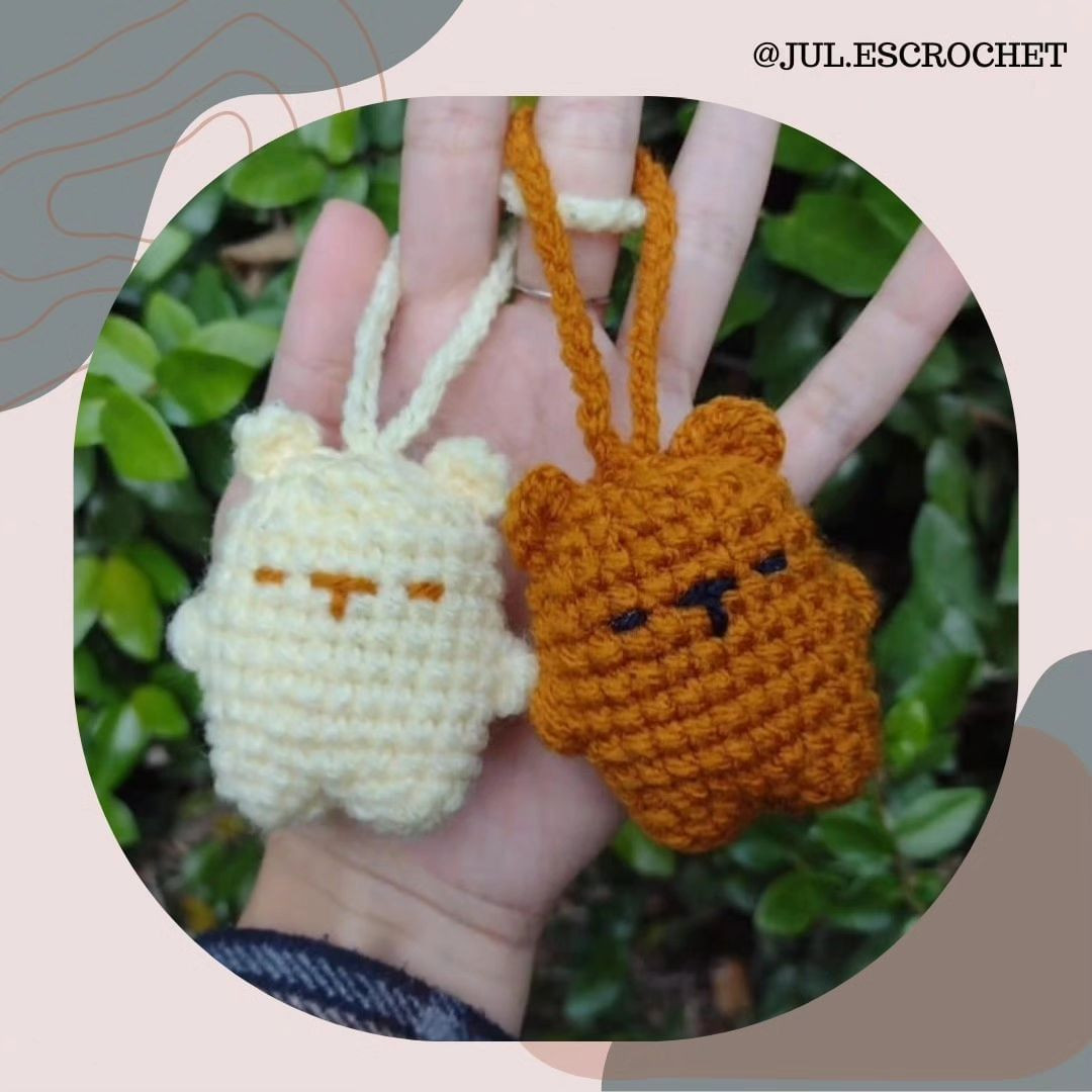 Free Crochet Bear Keychain Pattern: No Sew Required