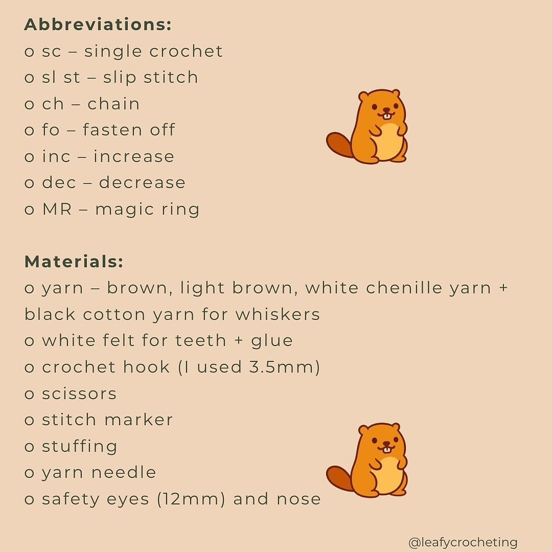 Free Crochet Beaver Pattern: Adorable Amigurumi