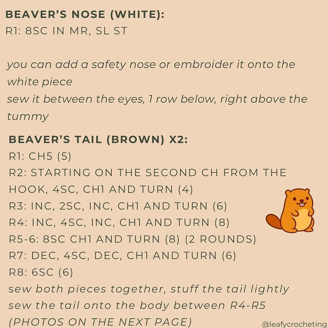 Free Crochet Beaver Pattern: Adorable Amigurumi
