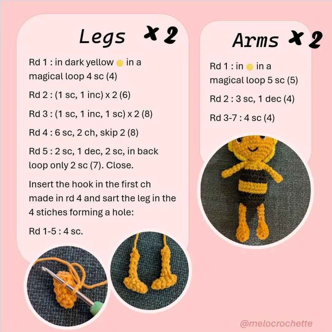 Free Crochet Bee Pattern: Adorable Amigurumi