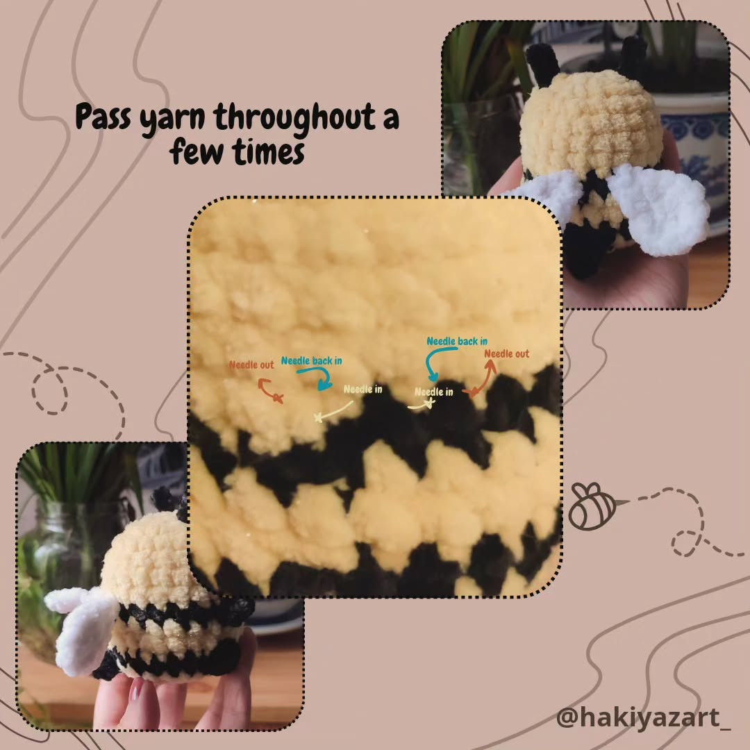 Free Crochet Bee Pattern: Low-Sew Amigurumi