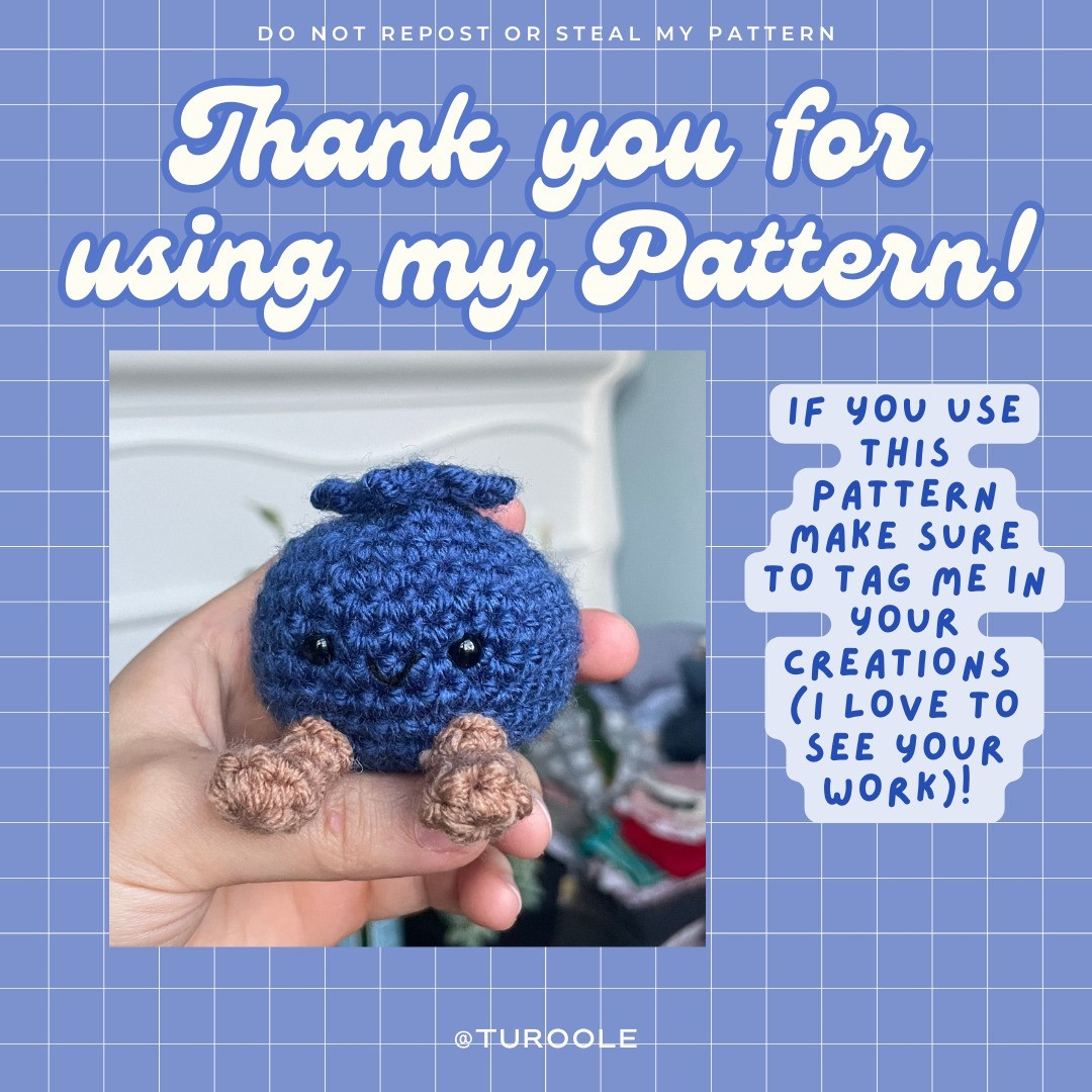 Free Crochet Blueberry Amigurumi Pattern