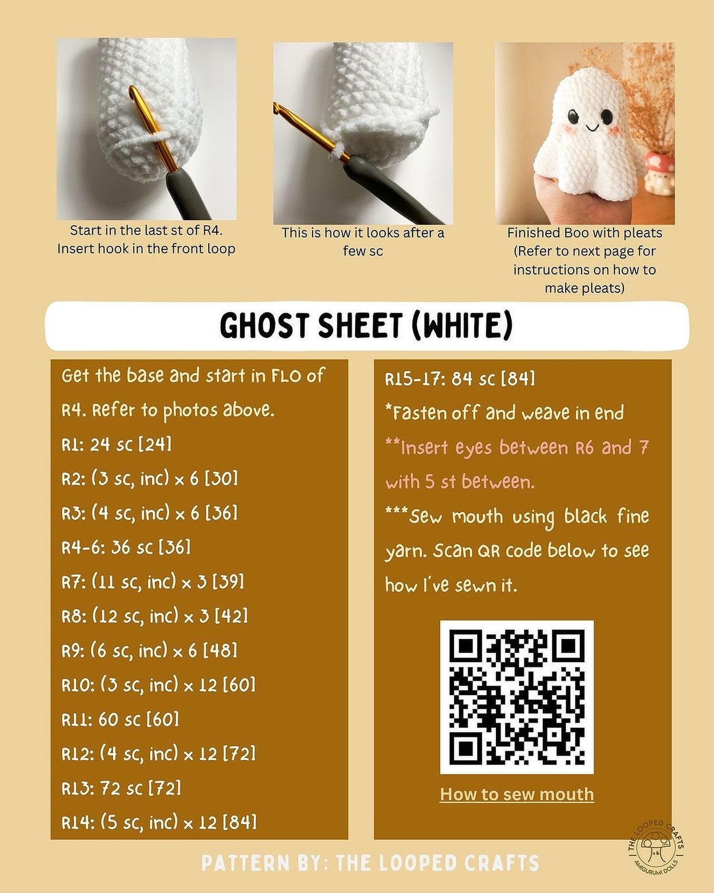 Free Crochet Boo! Amigurumi Pattern