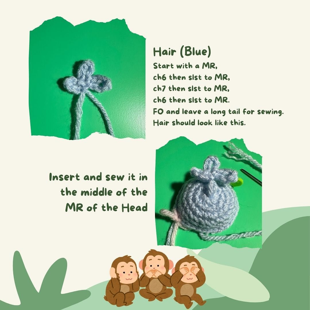 Free Crochet Boots Mod for Mango the Monkey Amigurumi