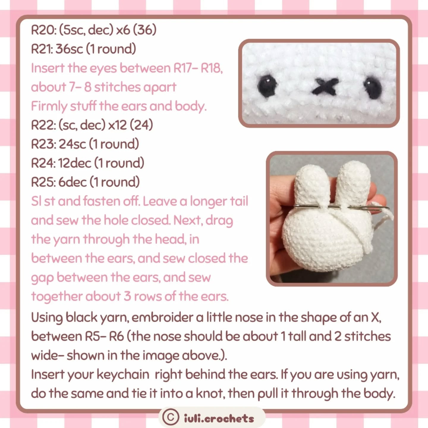 Free Crochet Bunny Pattern: No-Sew Beginner Friendly