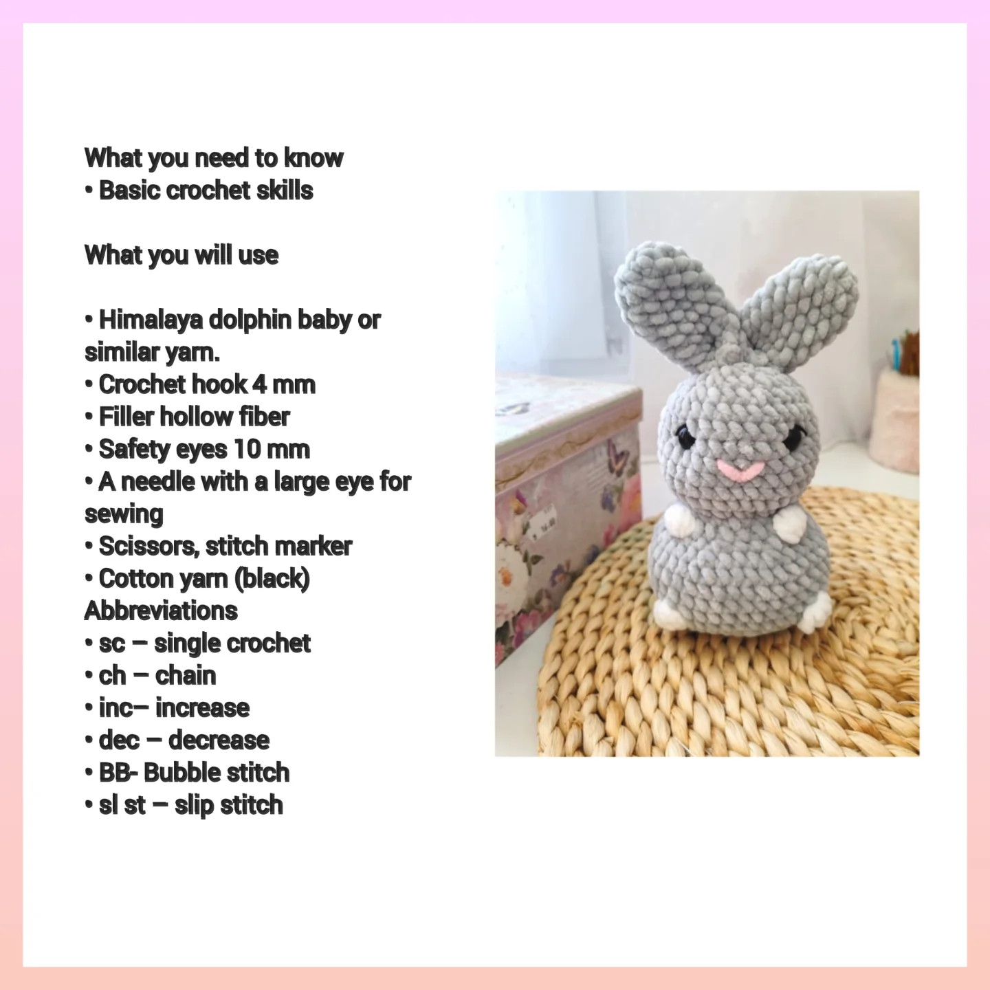 Free Crochet Bunny Pattern: Tester Appreciation