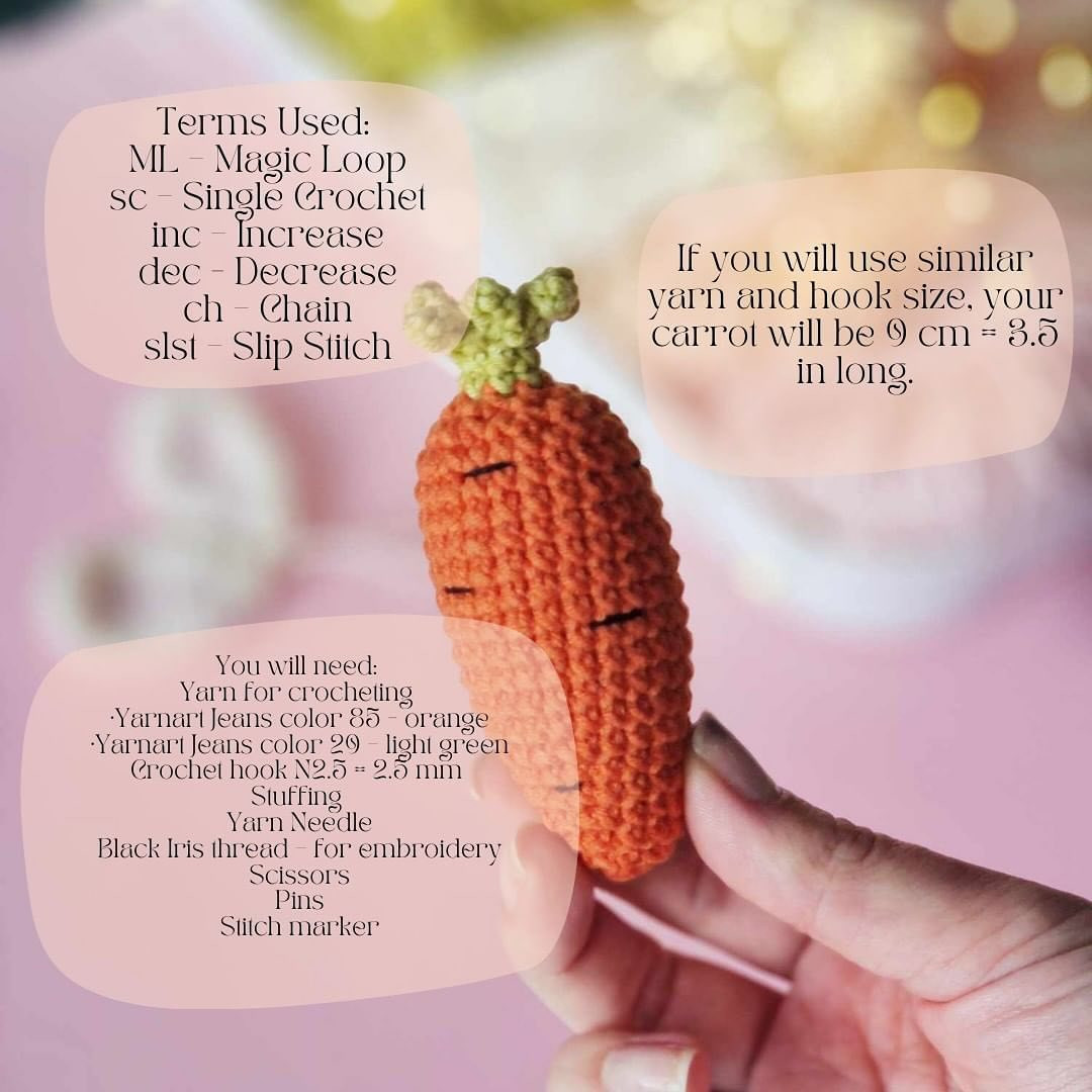 Free Crochet Carrot Pattern