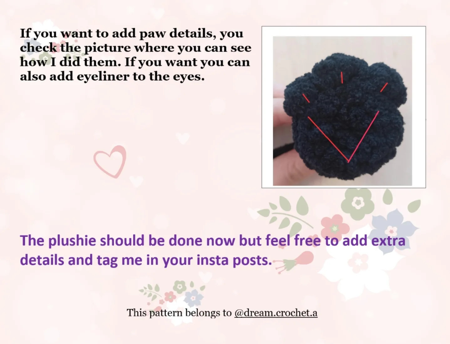 Free Crochet Cat Pattern Chart