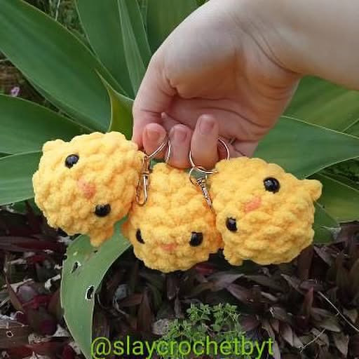Free Crochet Chick Keychain Pattern