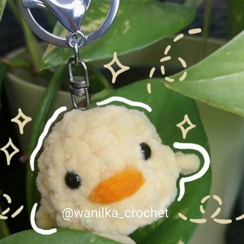 Free Crochet Chick Keychain Pattern