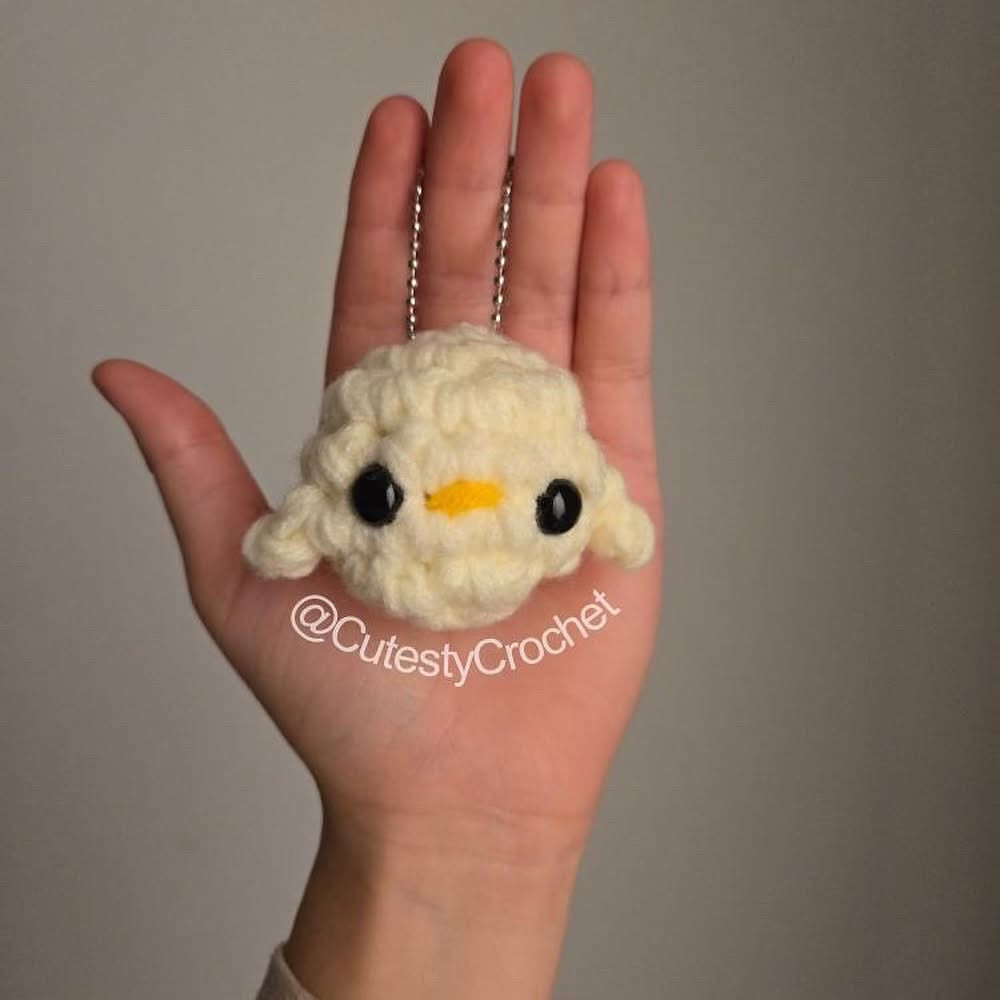 Free Crochet Chick Keychain Pattern