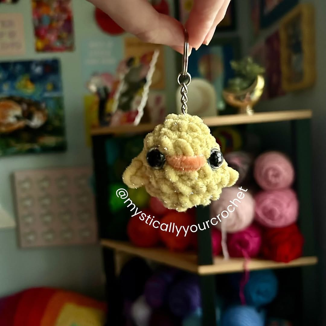 Free Crochet Chick Keychain Pattern