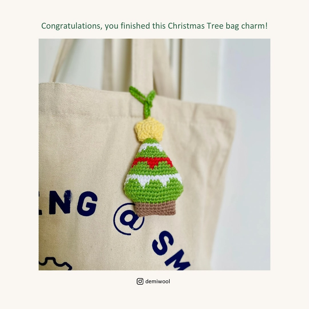 Free Crochet Christmas Tree Charm Pattern