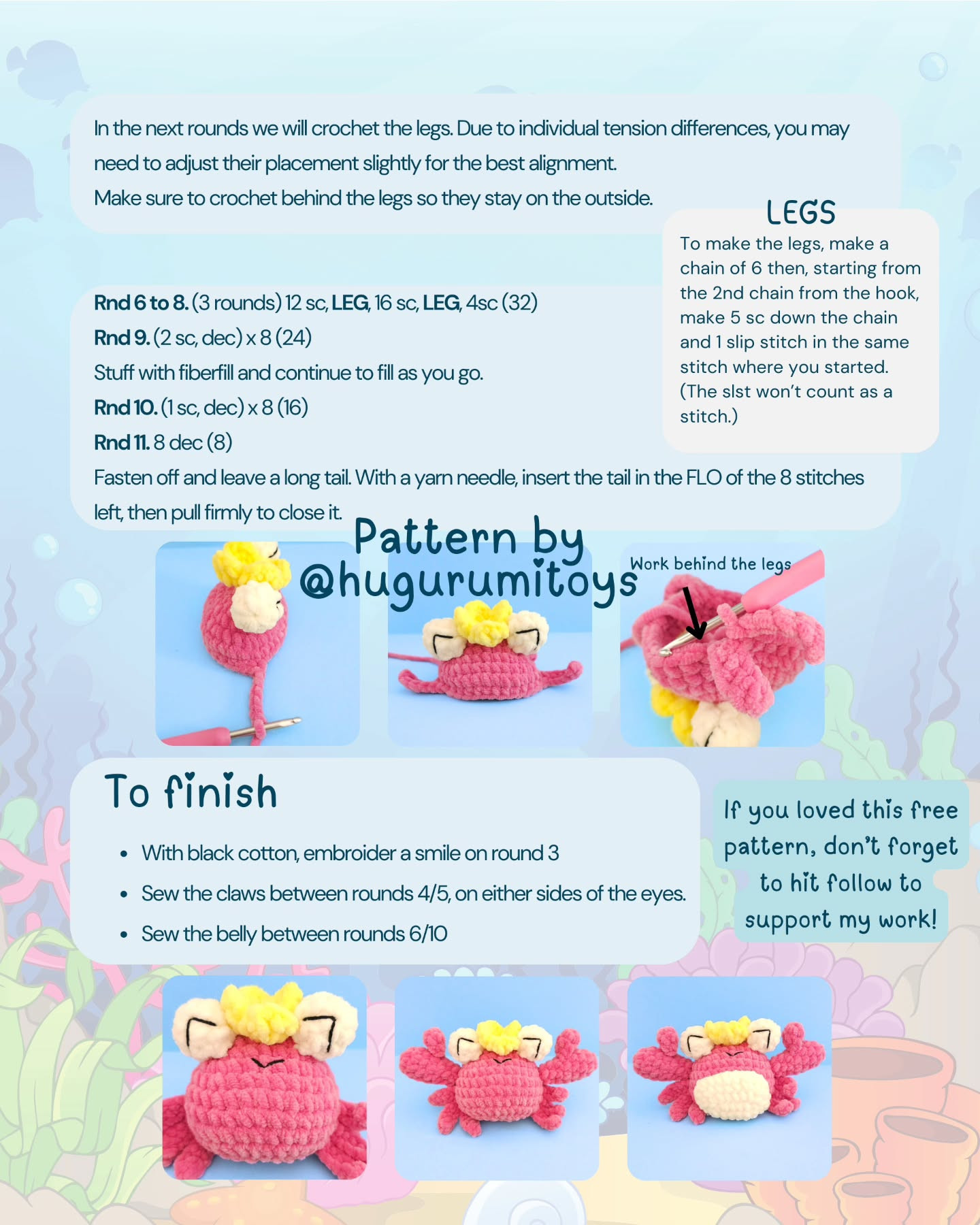 Free Crochet Crab Pattern: Adorable Amigurumi Toys