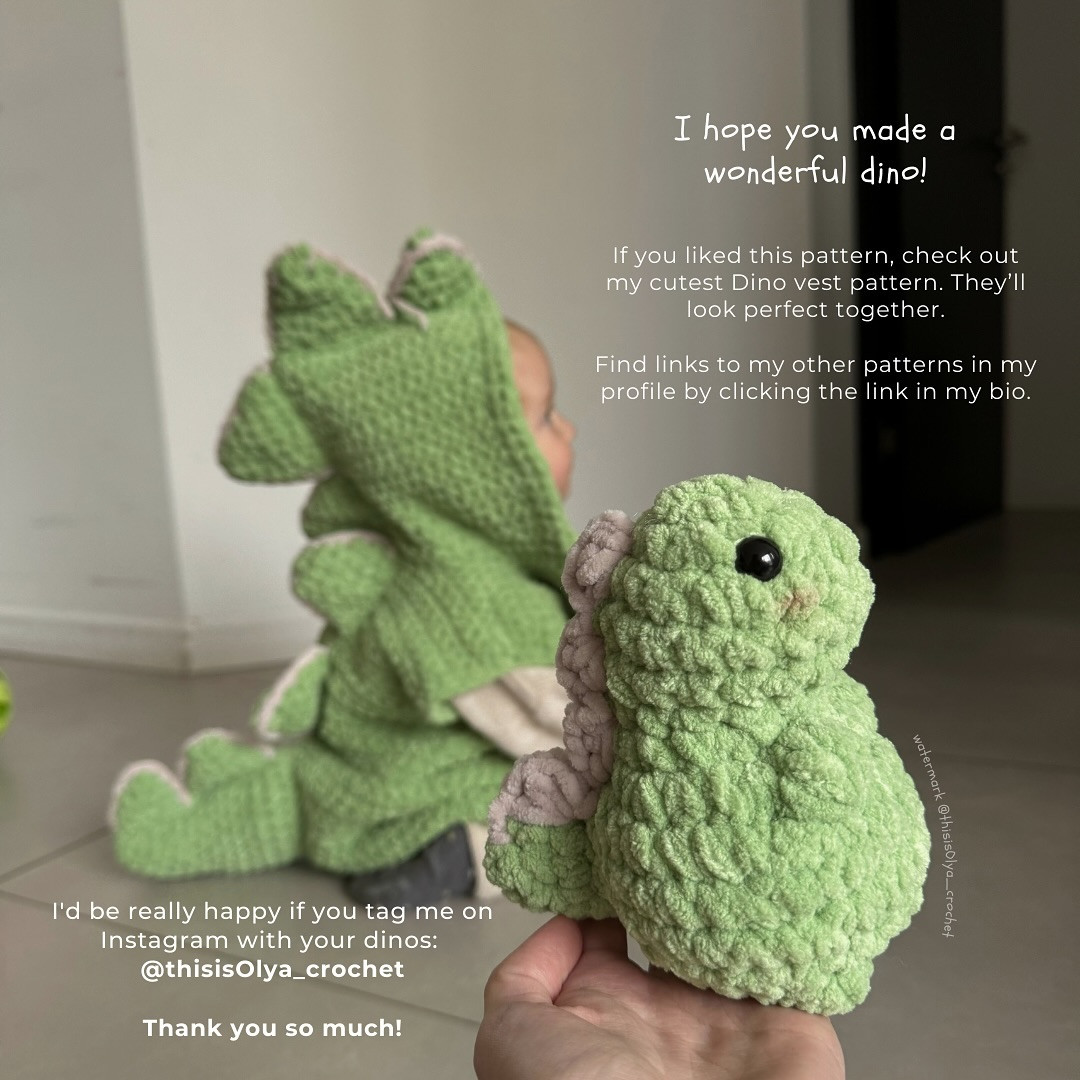Free Crochet Dinosaur Pattern: Low Sew Design