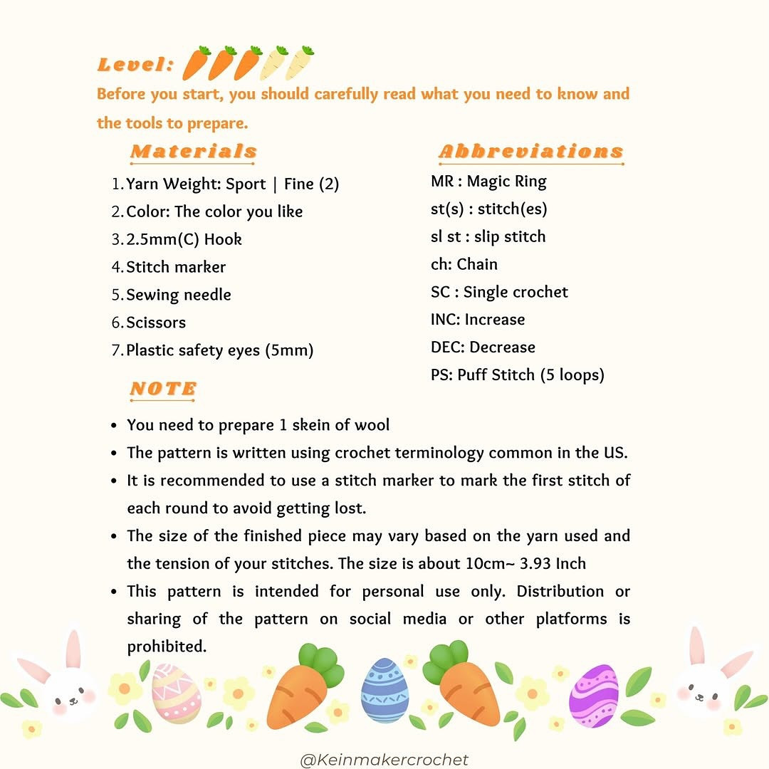 Free Crochet Easter Bunny Pattern