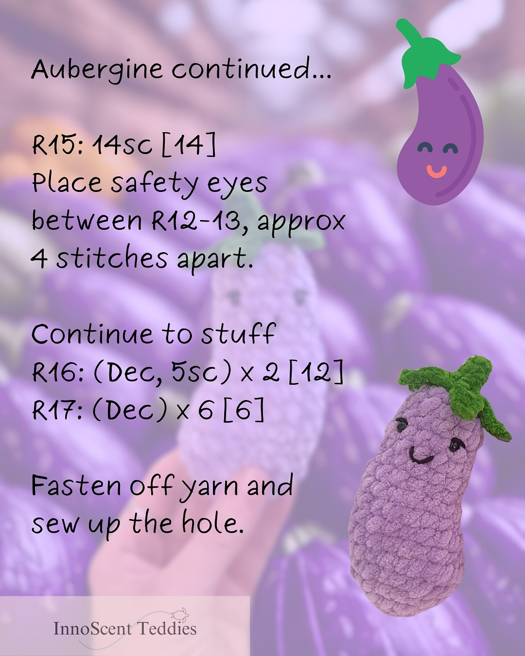 Free Crochet Eggplant Pattern!