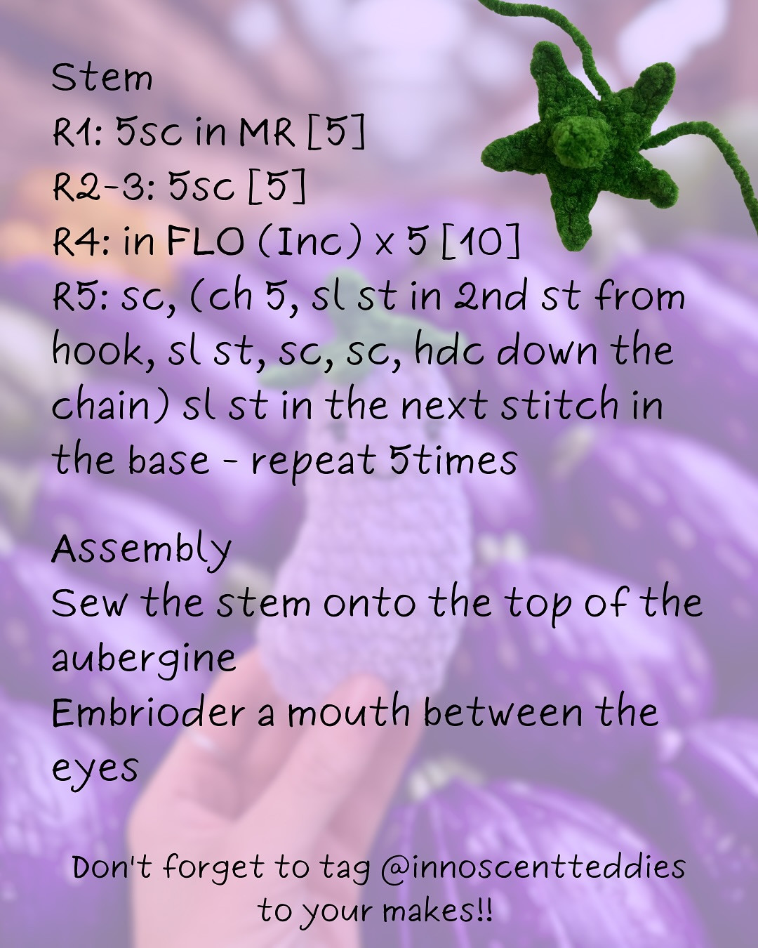 Free Crochet Eggplant Pattern!