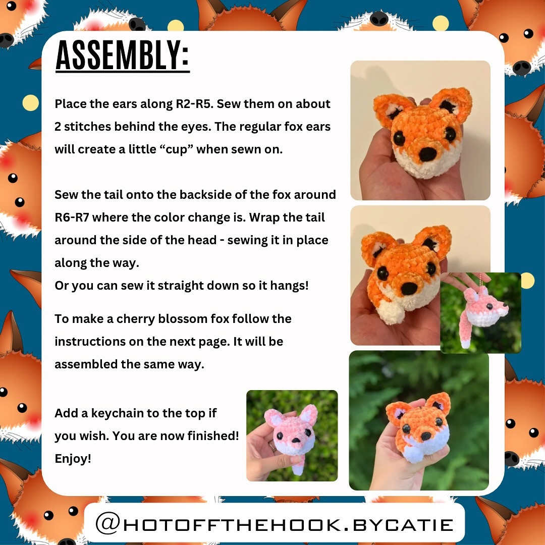 Free Crochet Fox Keychain Pattern