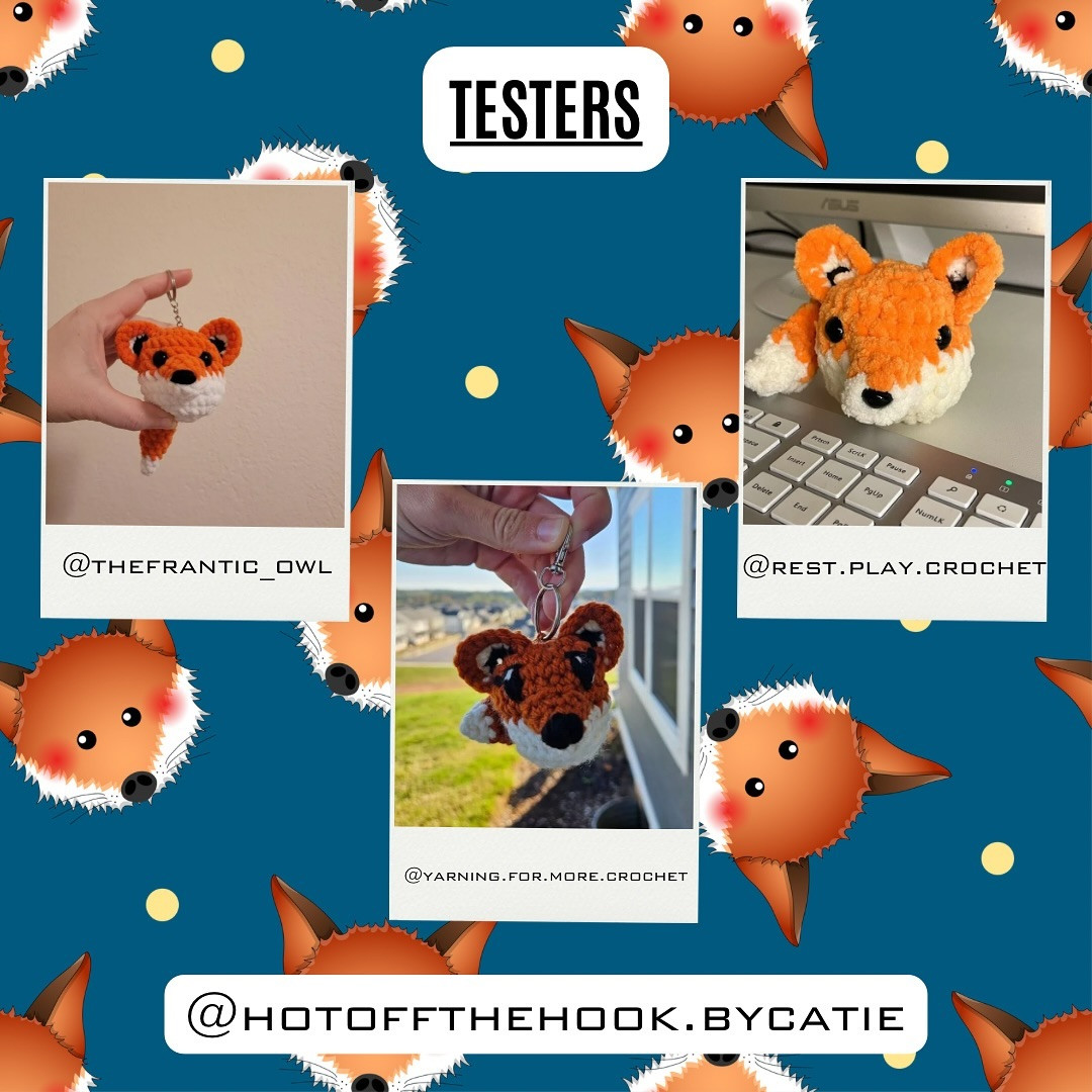 Free Crochet Fox Keychain Pattern