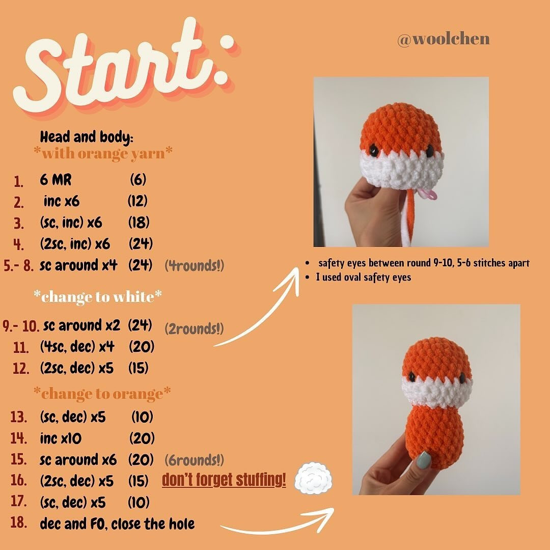 Free Crochet Fox Pattern Pattern