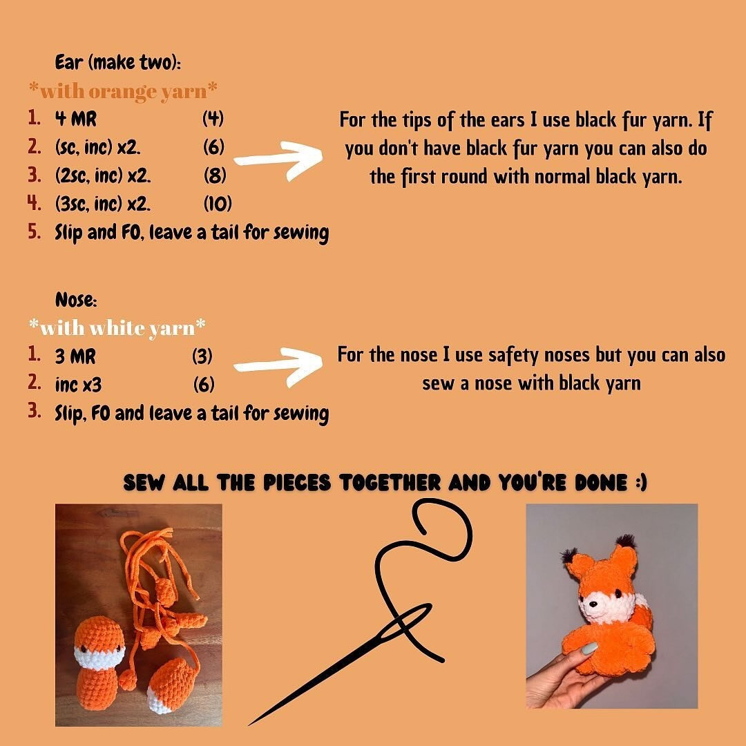 Free Crochet Fox Pattern Pattern