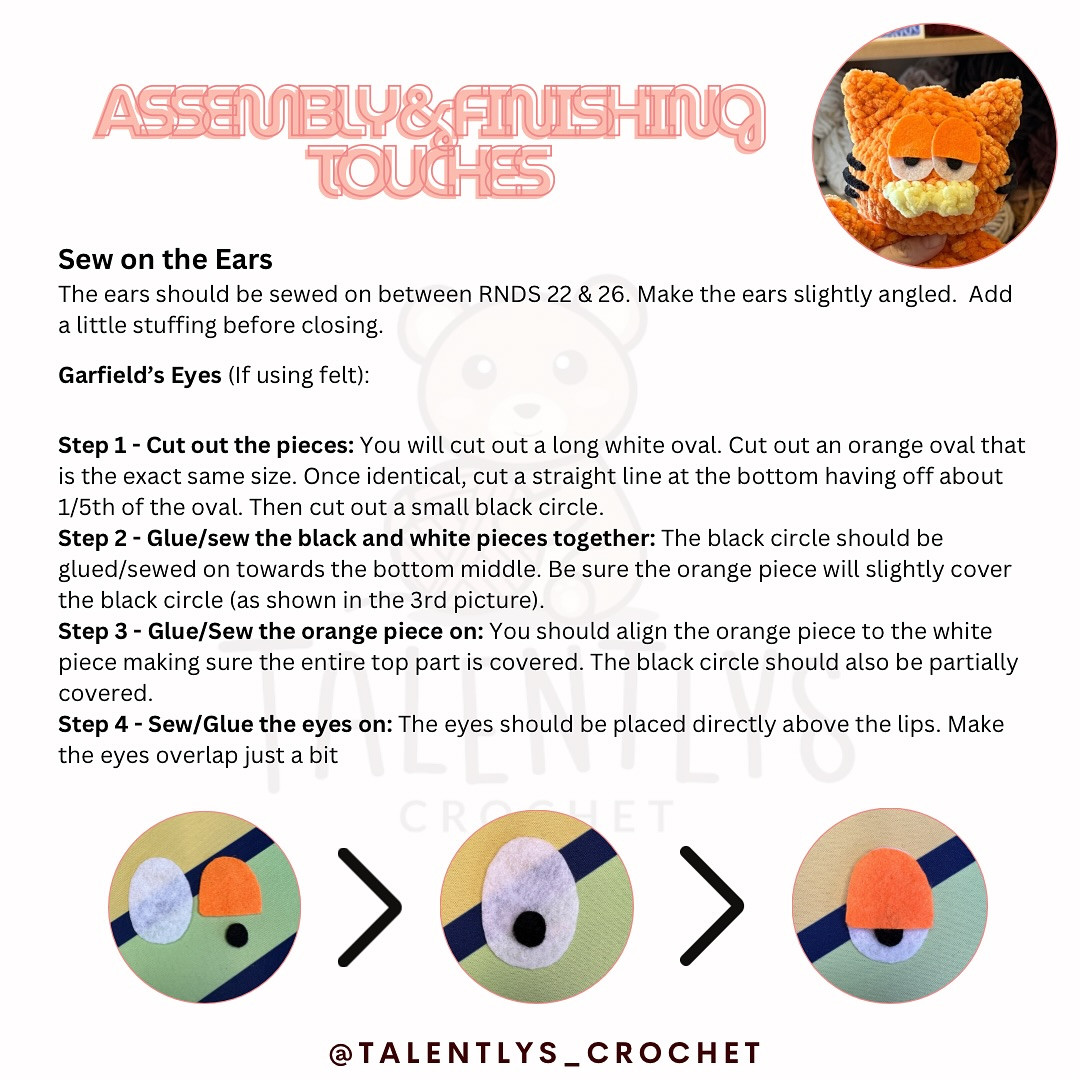 Free Crochet Garfield Pattern: Low-Sew Amigurumi